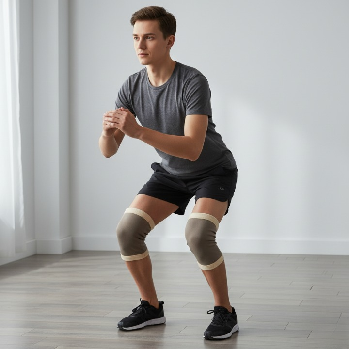 1 Pair Elastic Knee Support Sleeve